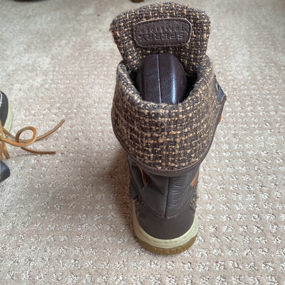 Sperry Top Sider Plaid Leather High Top Shoes - Picture 7 of 10